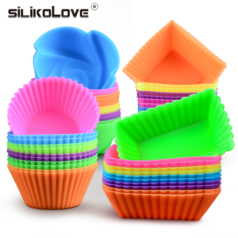 12pcs High Quality Muffin Silicone Molds Nonstick Muffin Pan Cupcake Form Liners Mold Reusable Cake Jelly Pudding Egg Tart Mould ► Photo 1/6
