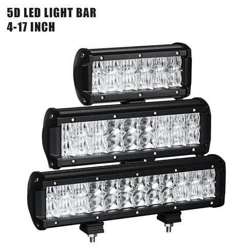 5D LED Bar 4 - 17 inch LED Light Bar LED Work Light for Offroad Truck Spot Flood Combo 4x4 4WD ATV SUV 12V 24V ► Photo 1/6