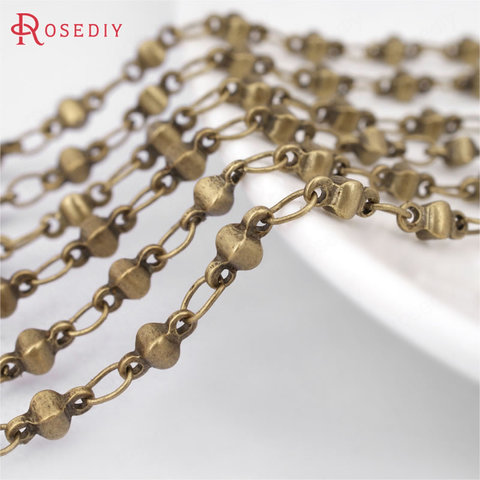 (21350)1 meter width 2-2.5MM Antique Bronze Brass Square Link Chain Necklace Chains Jewelry Findings Accessories wholesale ► Photo 1/4