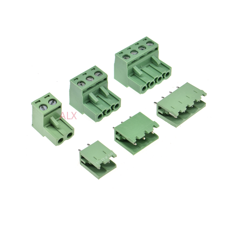 10Pcs KF7.62-4P 7.62mm pitch connector pcb screw terminal block connector 4 pinT 