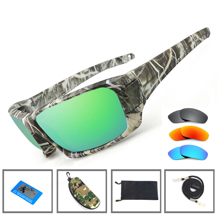 OUTSUN Camo Polarized Sunglasses Men Women Sport fishing Driving Sun  glasses Brand Designer Camouflage Frame De Sol with Case