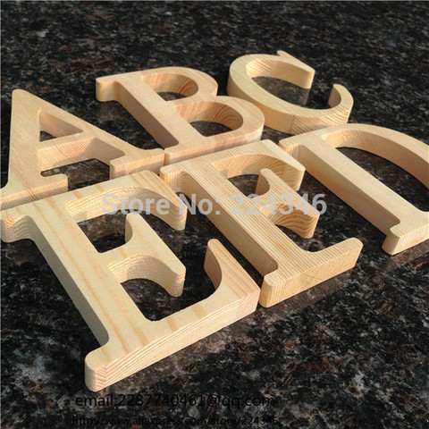 Wholesale 10cm High Wood Wooden Letters A to Z Alphabet Birthday Gift Bridal Wedding Party Home Decorations Freestaning Letter ► Photo 1/5