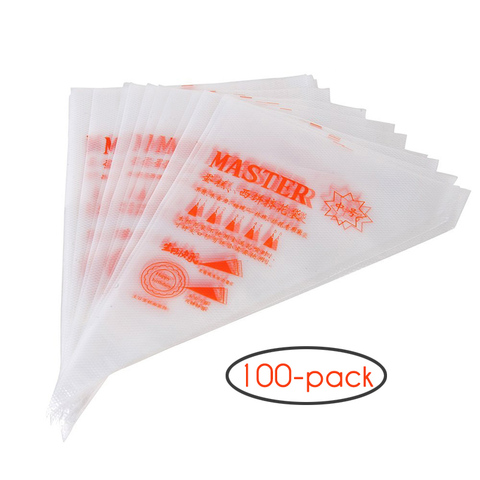 100-Pack Pastry Bags 10-Inch Disposable Icing Bags Decorating Bags Baking and Cake Decorating Supplies ► Photo 1/5
