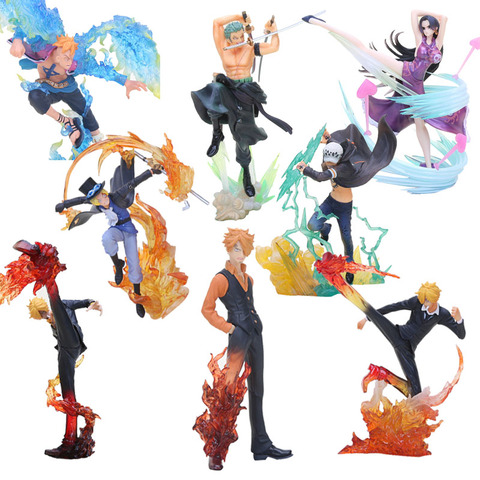 Buy Online Anime One Piece Figure Shanks Sanji Figure Sabo Boa Hancock Trafalgar Law One Piece Marco Battle Ver Pvc Model Toys Alitools