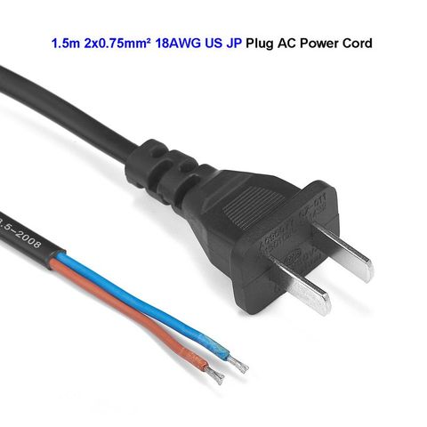 EU US Plug Power Cable 1.5m 220V Pigtail Electrical Cable CN Japan Replacement Power Supply Cord For Lamp Extension Socket Radio ► Photo 1/6