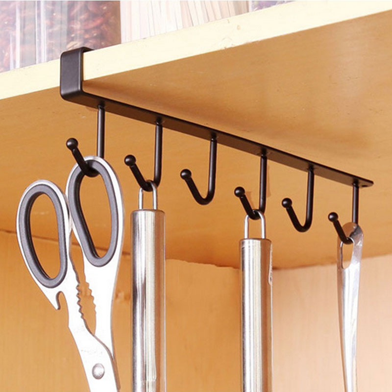 1pc Iron Storage Rack, Multifunctional Kitchen Wall-mounted Shelf