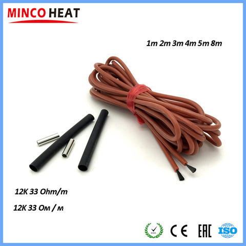 Minco Heat 12K Infrared Heater Cable 33 Ohm/m 7~220V Multi-function Hot Sell Carbon Heating Cable 1m 2m 3m 4m 5m 8m ► Photo 1/6