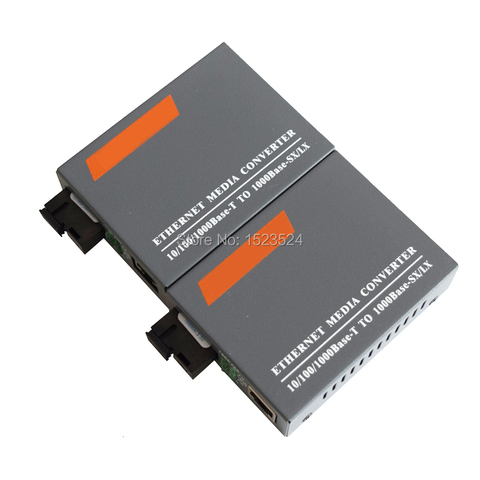 1 Pair HTB-GS-03 A/B Gigabit Fiber Optical Media Converter 1000Mbps Single Mode Single Fiber SC Port 20KM External Power Supply ► Photo 1/6