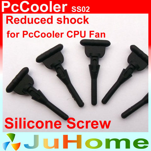 Silicone Screw, for PcCooler CPU fan, Black Silicone Shock Absorption Reduction Noise Fan Nail Screw, PcCooler SS02 ► Photo 1/6
