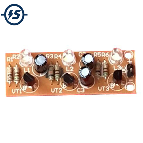 Electronic DIY Kit DC 3V-15V DIY Kit 3pcs LED Cycle Flash Light Kit Precise Flash Automatically ► Photo 1/6