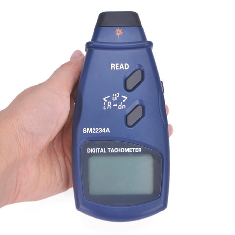 Digital Tachometer Range 2.5~99999 RPM Auto-range LCD Photo Tachometer With Max Min Last Data Memory Original SM2234A ► Photo 1/6