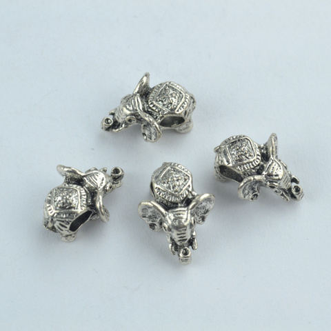 8 pcs alloy beads Elephant charm tibetan silver diy beads for European bracelet jewelry making 1835 ► Photo 1/2