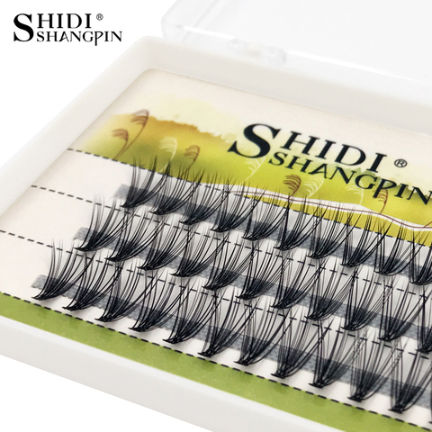 SHIDISHANGPIN 60 PCS eyelashes 0.07mm individual eyelashes C curl 8 10 12mm lashes individual lashes makeup eyelash extension ► Photo 1/6