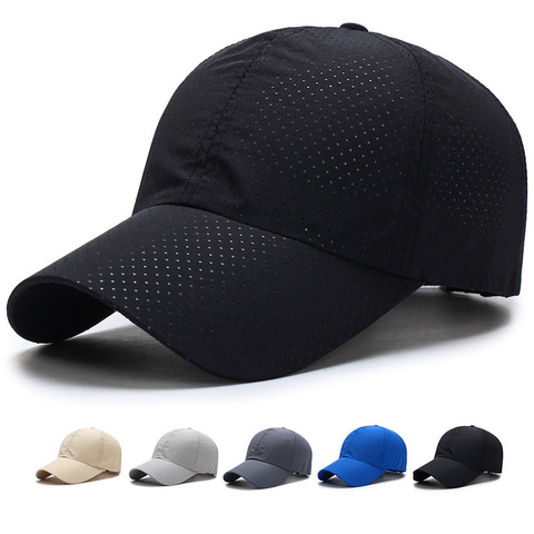 1pcs Baseball Cap Unisex Summer Solid Thin Mesh Portable Quick Dry Breathable Sun Hat Golf Tennis Running Hiking Camping ► Photo 1/6