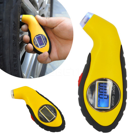 Digital Car Tire Pressure Gauge meter 0-100psi air pressure Test Tool For Auto Motorcycle LCD display security alarm monitor ► Photo 1/6
