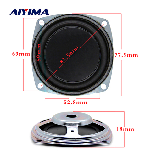 AIYIMA 2Pcs 3 Inch Bass Speaker Vibrating Membrane Bass Radiator Passive Radiator Rubber Diaphragm Passive Woofer DIY 77.9MM ► Photo 1/6