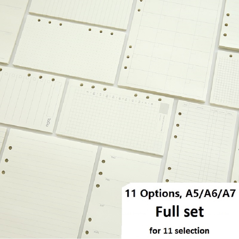 45 Sheet A5 Loose Leaf Filler Lined Paper with 6-Hole A5 Dot Grid Notebook Paper