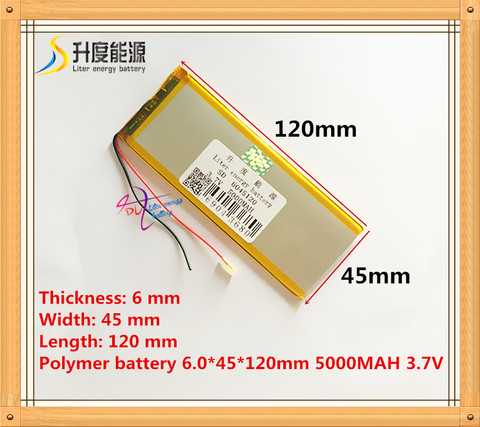 The tablet battery 3.7V 5000mAH 6045120 Polymer lithium ion / Li-ion battery for tablet pc battery ► Photo 1/1
