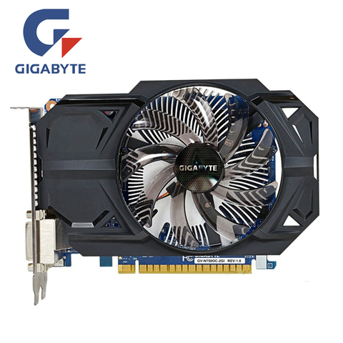 GIGABYTE GTX 750 2GB D5 Video Card GTX750 2GD5 128Bit GDDR5 Graphics Cards for nVIDIA Geforce GTX750 Hdmi Dvi Used VGA Cards ► Photo 1/5