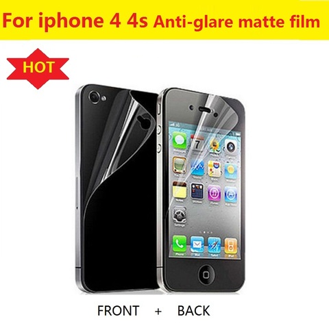 On sale! 1pair (front+back) anti-glare matte film For iphone 4 4S 5 5s SE 6 6S 7 8 Plus X XS XR XS MAX screen protector film ► Photo 1/6