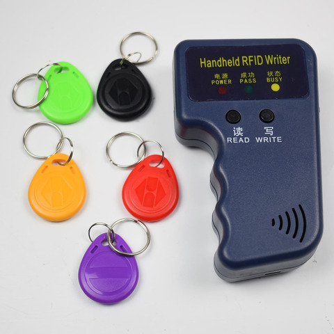 Handheld 125KHz RFID Duplicator Copier Writer Programmer Reader  EM4305 T5577 Rewritable+ 5 rewritable tags ► Photo 1/5