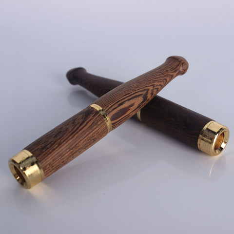 For Sale Natural Wenge Wood Pipes Smoke Double Filter Cigarette Holder  Patterns Smoking Pipe Accessories Tobacco Pipe ► Photo 1/5