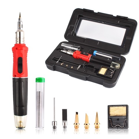 Soldering Irons HS-1115K Professional Electric Gas Portable Gas Electric Soldering Iron Set Butane Gas Gun IRON With Iron Tips ► Photo 1/6