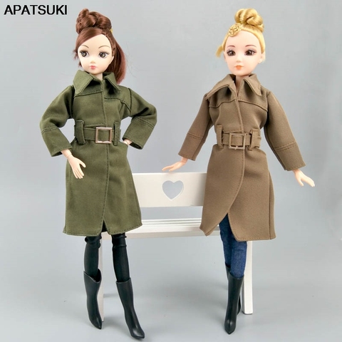 Office Lady Fashion Coat For Barbie Doll Clothes & Shoes Trenchcoat Outfits For Barbie Dollhouse Kids Toy 1/6 Doll Accessories ► Photo 1/6