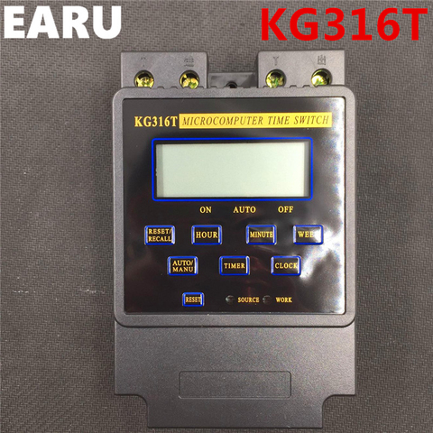 Free Shipping New KG316T 25A Intelligent Microcomputer Programmable Electronic Timer Time Switch Relay Controller AC 220V 380V ► Photo 1/6