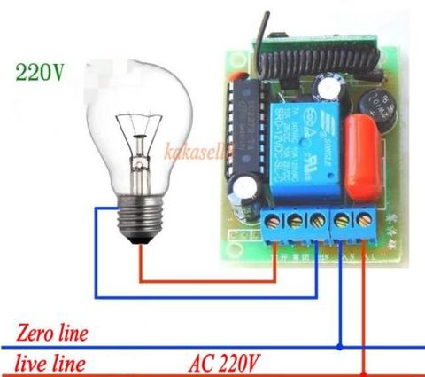 AC 220v 10A Relay 1CH Wireless RF Remote Control Switch Transmitter Receiver Smart Home 315MHZ ► Photo 1/1