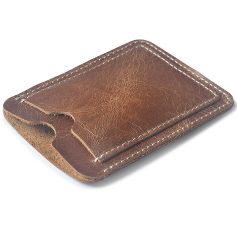 Slim Cow Leather Card Holder Wallet for Credit Cards ID Genuine Leather porte carte Cardholder Business Bank Card Holder ► Photo 1/6
