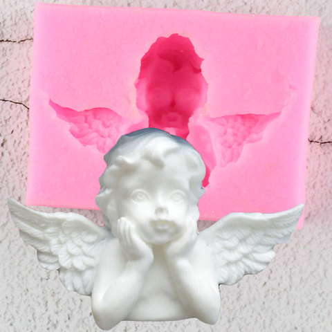 3D Angel Frame Silicone Mold Cupcake Topper Fondant Molds DIY Cake Decorating Tools Soap Clay Candy Chocolate Gumpaste Mould ► Photo 1/6