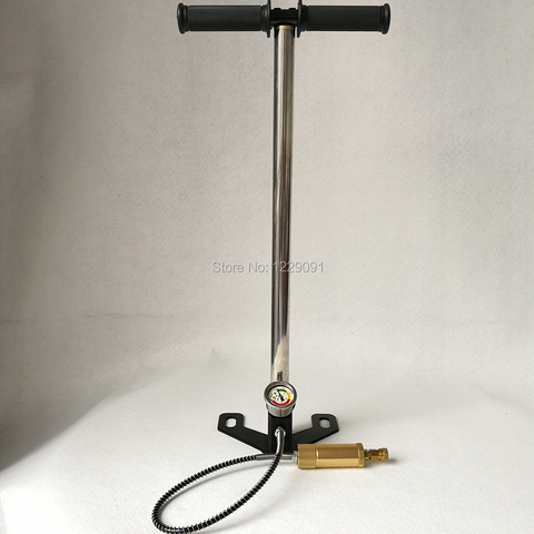 300bar 30mpa 4500psi 3stage high pressure pcp hand pump air rifle pump with air filter ► Photo 1/6