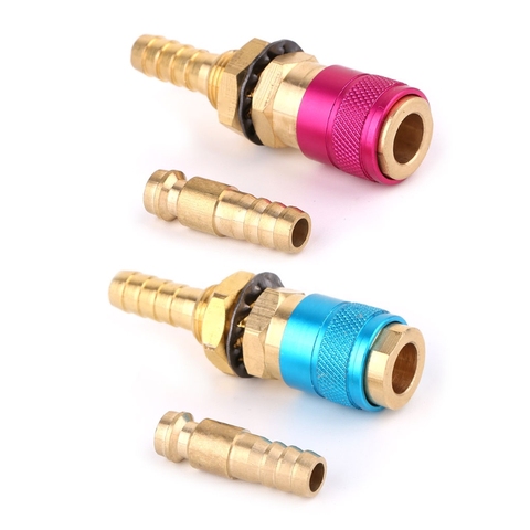 Water Cooled Gas Adapter Quick Connector Fitting For TIG Welding Torch +8mm Plug ► Photo 1/6