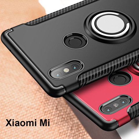 Finger Ring 360 Full Protect Case For Xiaomi Mi Mix 2S Mix 2 / For Xiaomi Mi Note 3 Max 3 A1 A2 Cover Case For Xiaomi Mi 6 Mi8 ► Photo 1/6