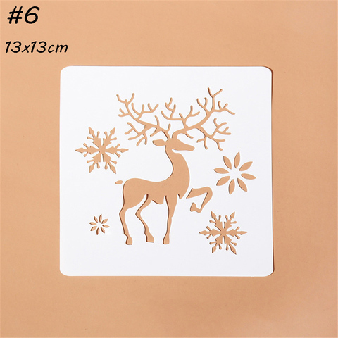 Christmas Deer & Snowflake Layering Stencils For Walls Painting Scrapbooking Stamp Album Decor Embossing Card Painting Template ► Photo 1/4