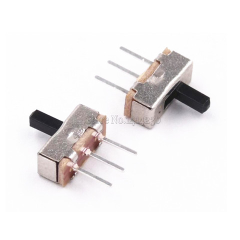 10Pcs Interruptor on-off mini Slide Switch SS12D00 SS12D00G4 3pin 1P2T High quality toggle switch Handle length:4MM ► Photo 1/3