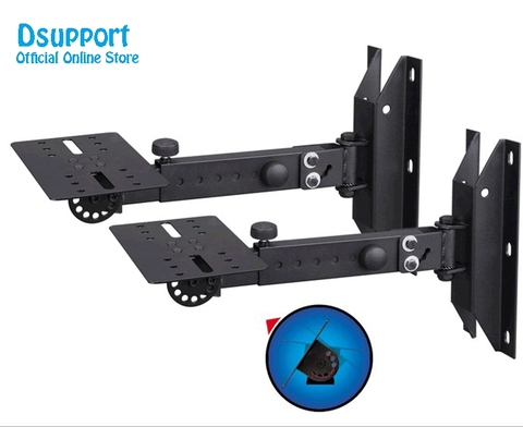 (1 Pair=2 pieces ) Professional Tilting Rotating Speaker Bracket Wall Mount Holder With Metal Plate WD328 ► Photo 1/6