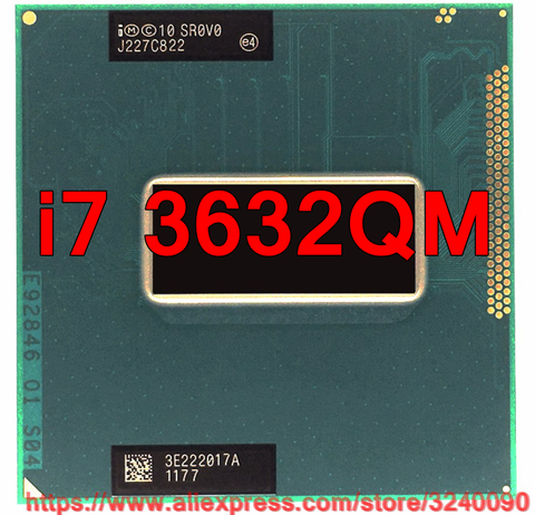 Original Intel Core CPU i7 3632qm SR0V0 (6M Cache/2.2GHz/Quad-Core) i7-3632qm Laptop processor free shipping ► Photo 1/1