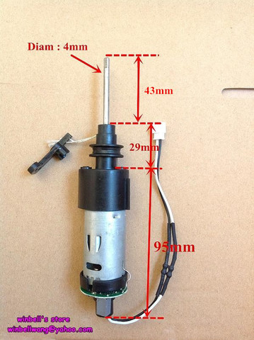 43mm long shaft 390 geared motor  DIY juice blender 12V 1500 RPM sweeper motor~ ► Photo 1/5