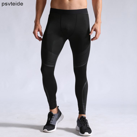 Compression Pants Mens Leggings Tights Men Sport Pants Fitness Sports Leggings Man Running Pants Compression Men Striped Pants ► Photo 1/6