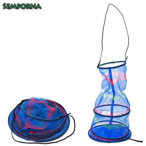 25 * 65cm Mini Three Tiered Collapsible Fishing Basket Creel Colorful Fishing Tackle For Fish Up Shrimp Fish Storage Equipment ► Photo 1/1