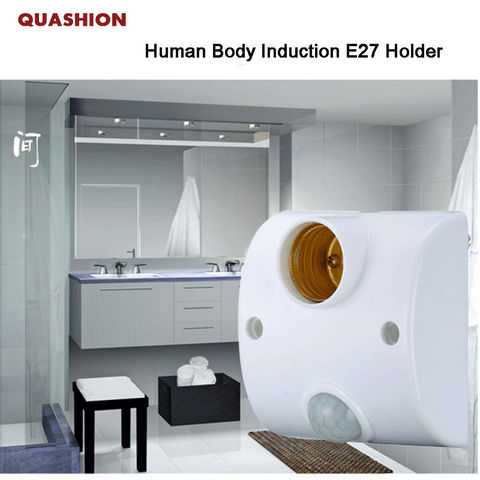 Human Body Induction E27 Holder with Automatic Body Infrared IR Sensor PIR Motion Detector Adjustable Time&Sensitivity ► Photo 1/6