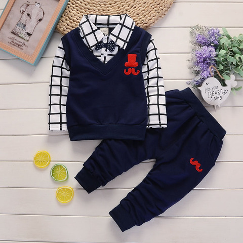 BibiCola spring autumn Baby boy christmas outfits clothing sets products kids clothes set babi boys high quality t-shirts+pants ► Photo 1/6