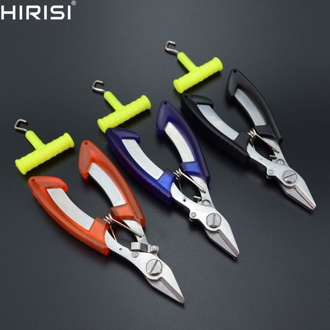 3 Colors Fishing Pliers Tackle Tool Stainless Steel Strong Fishing Scissor and Free Knot Tool with Bag Fishing Accessories ► Photo 1/6