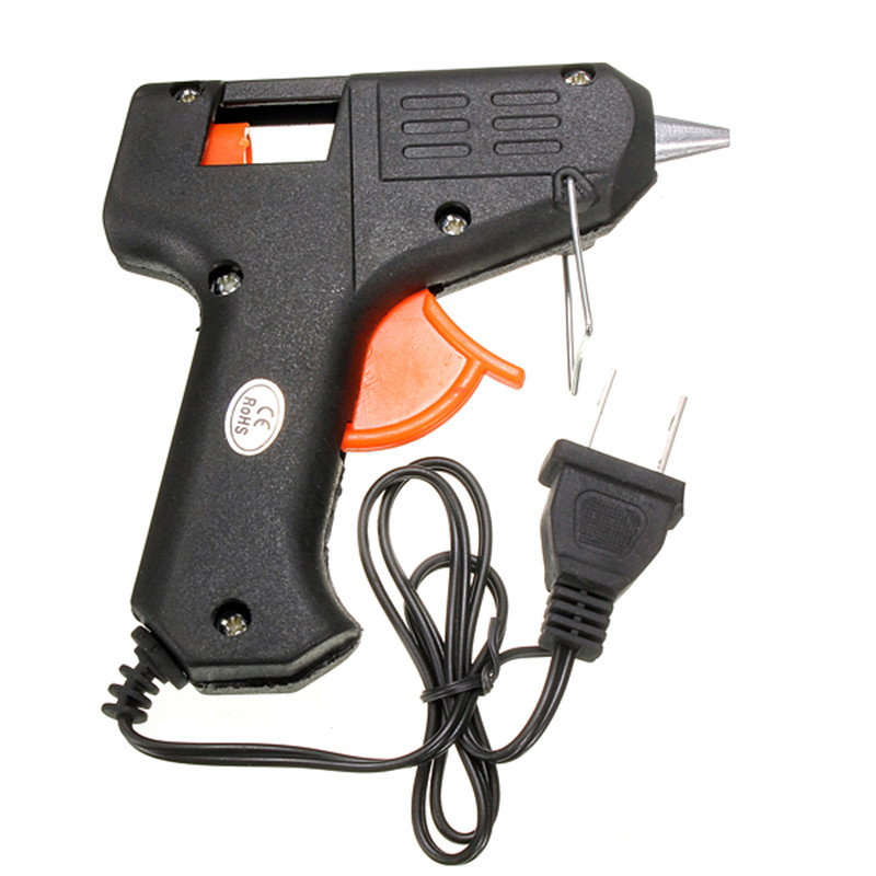 DIY Hot Melt Glue Gun 7mm 20W 110V-240V & 10Pcs 7mmx100mm Glue Gun Sticks 
