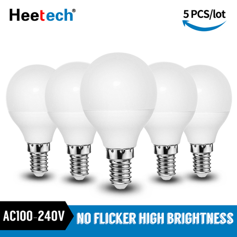 5pcs/lot LED Bulb E14 LED Lamp 3W 5W 7W 9W Lampada LED Bombillas Spotlight Table Lamps Cold/Warm White Led Light Blubs 110V 220V ► Photo 1/6