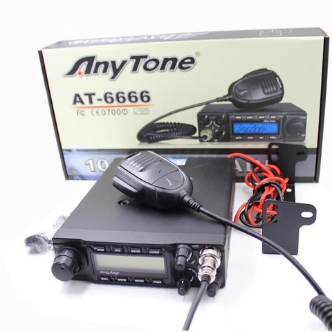 CB Radio ANYTONE AT-6666 28.000 - 29.699 Mhz 40 Channel Mobile Transceiver AT6666 AM/FM/SSB 10 Meter Radio ► Photo 1/6