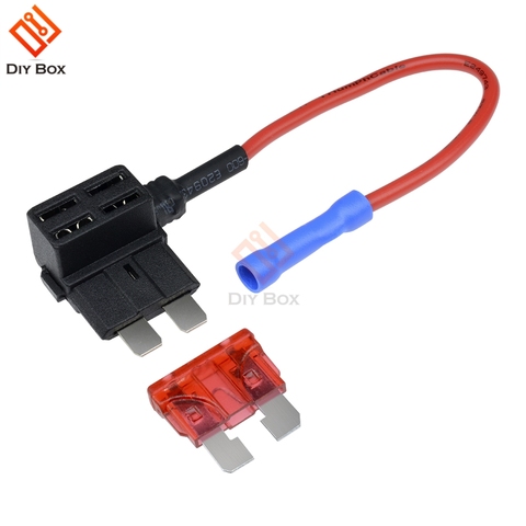 12V Car Fuse Holder Fusible Add-a-circuit TAP Adapter with 10A Micro Mini Standard ATM Blade Fuse Portafusibles ► Photo 1/6