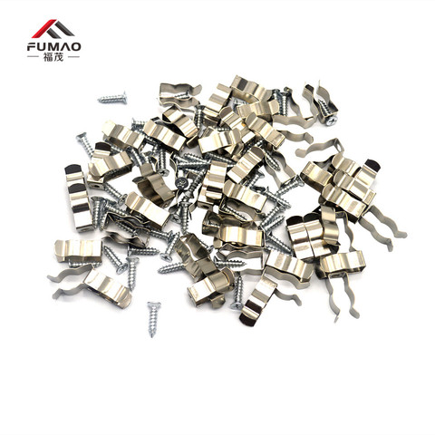 Manufacture stainless steel T4 T5 T6 T8 T9 T10 T12   fluorescent lamp holder metal tube springs clips. ► Photo 1/6